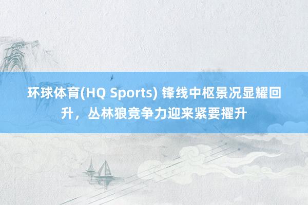 环球体育(HQ Sports) 锋线中枢景况显耀回升，丛林狼竞争力迎来紧要擢升