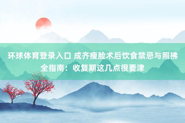 环球体育登录入口 成齐瘦脸术后饮食禁忌与照拂全指南：收复期这几点很要津